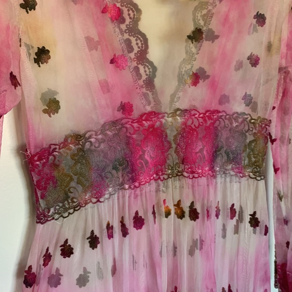 Maxi ice tie dyed lace robe duster - Picture 7 of 13